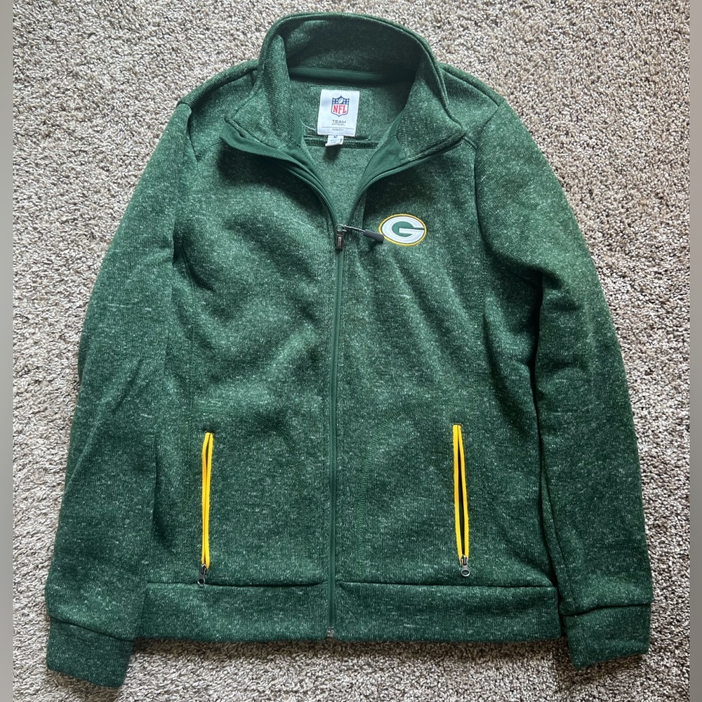 Green Bay Packers Zip Up Jacket Football NFL Team Apparel Ladies Medium
